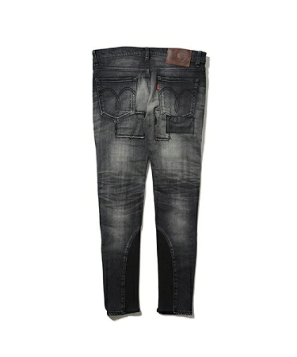 楽天市場】【glamb(グラム)】Unplugged leather patch denim 