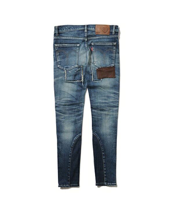 楽天市場】【glamb(グラム)】Unplugged leather patch denim 