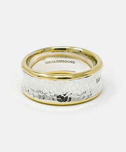 yIDEALISM SOUND(CfAY TEh)zHammerWork Boarder Combination Ring w(S18013)