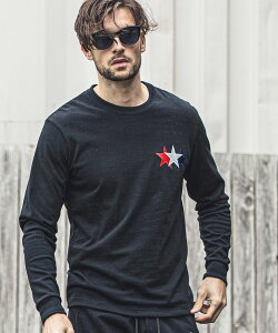 【felkod(フィルコッド)】Tricolor Star Used Like Long Sleeve Cut sew(F20W280)