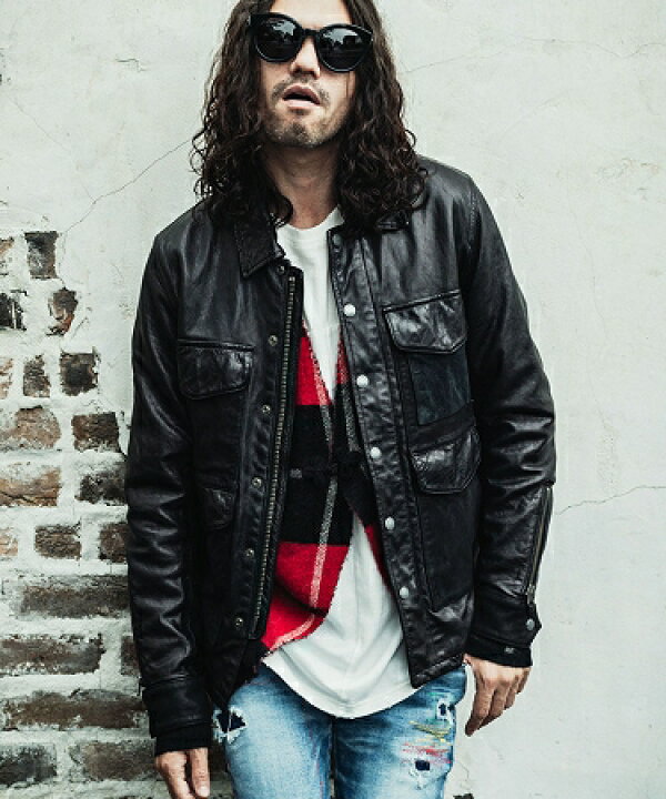 楽天市場】【glamb(グラム)】Hunting leather JKT ハンティングレザー  