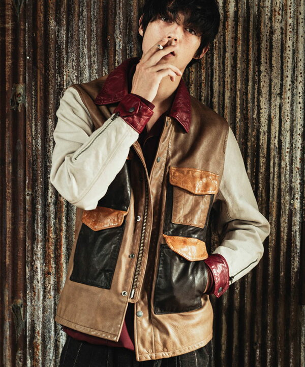 楽天市場】【glamb(グラム)】Hunting leather JKT ハンティングレザー  