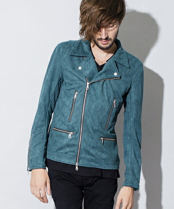 楽天市場】【NO ID.(ノーアイディー)】フェイクスエードWライダースJKT  