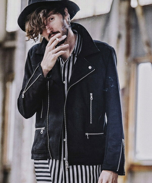 楽天市場】【NO ID.(ノーアイディー)】フェイクスエードWライダースJKT  