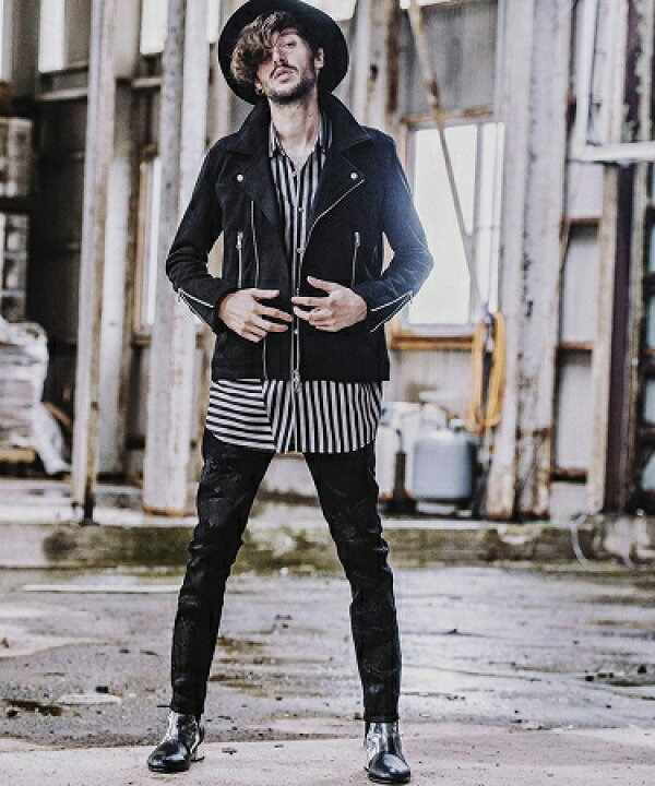 楽天市場】【NO ID.(ノーアイディー)】フェイクスエードWライダースJKT  