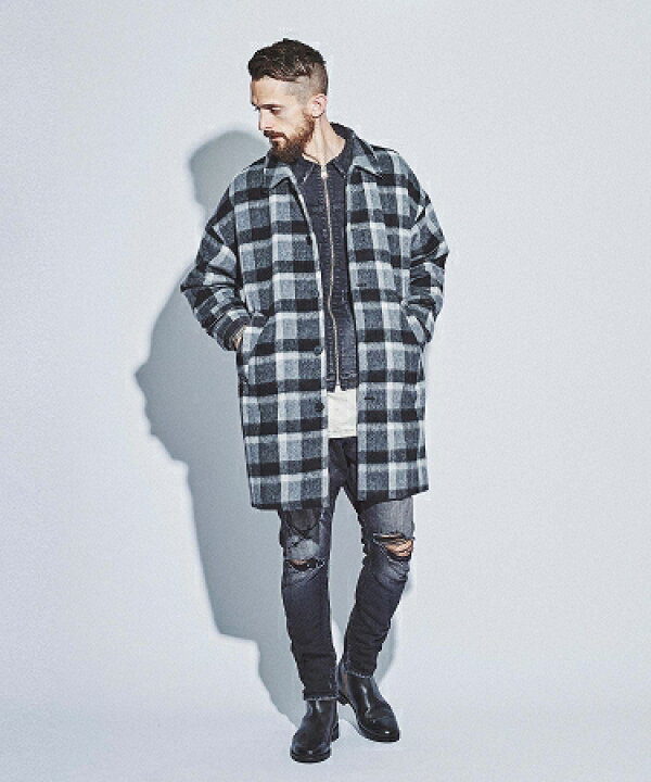 楽天市場】【MSML(エムエスエムエル)】WOOL CHECK COAT コート 