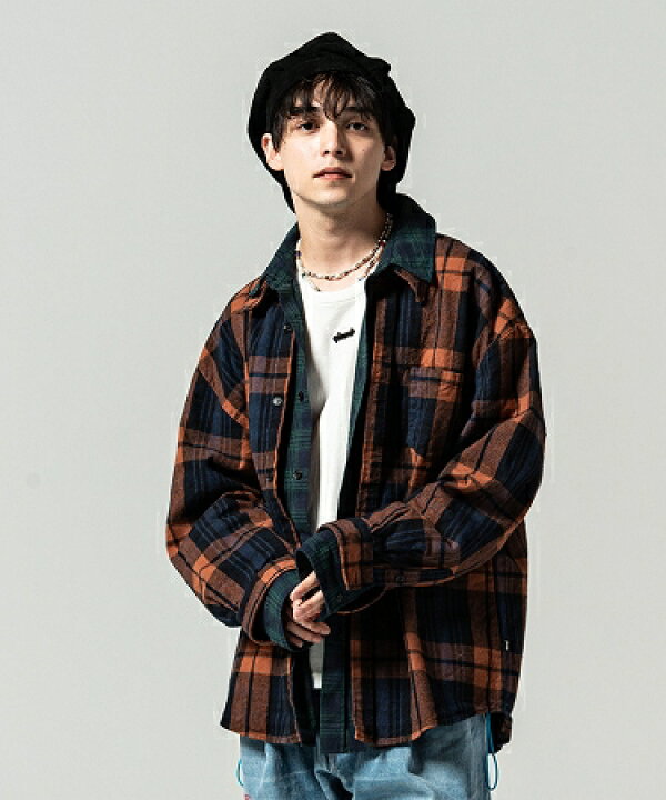 楽天市場】【glamb(グラム)】Fake layered check SHフェイクレイヤード 
