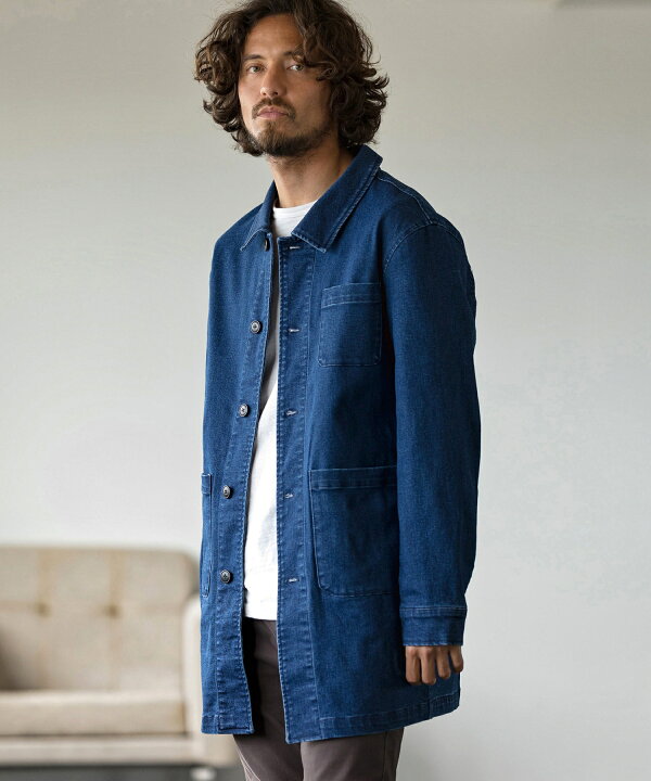 楽天市場】【Magine(マージン)】STRETCH DENIM MIDDLE LENGTH COAT 