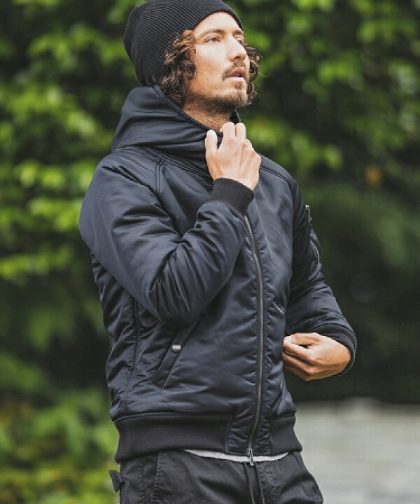 楽天市場】【felkod(フィルコッド)】High Neck Hooded MA-1 Type 