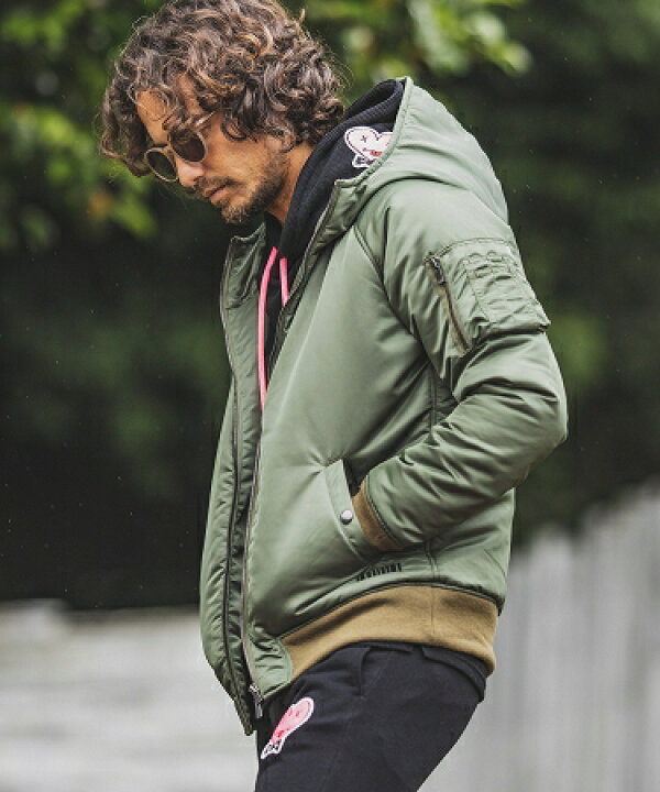 楽天市場】【felkod(フィルコッド)】High Neck Hooded MA-1 Type  