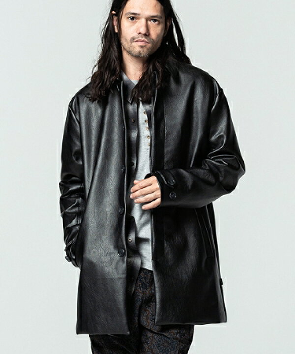 楽天市場】【glamb(グラム)】PU leather coat ピーユーレザーコート 