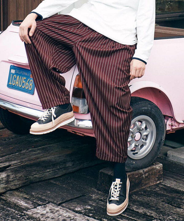 楽天市場】【glamb(グラム)】Stripe Baggy Slacks ストライプバギー 