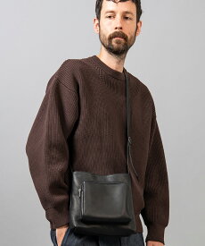 【MR.OLIVE E.O.I】WATER PROOF WASHABLE LEATHER -GUSSET POCKET COMPACT SHOULDER BAG ショルダーバック(ME652)