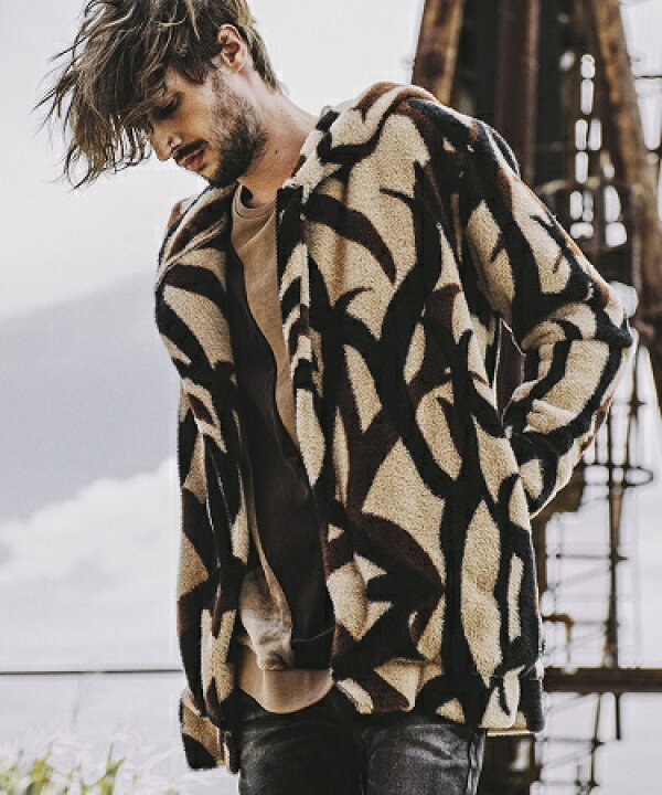 楽天市場】【NO ID.(ノーアイディー)】ｼｬｷﾞｰﾆｯﾄﾌﾗｲﾌﾛﾝﾄﾌｰﾃﾞｯﾄﾞｺｰﾄ  