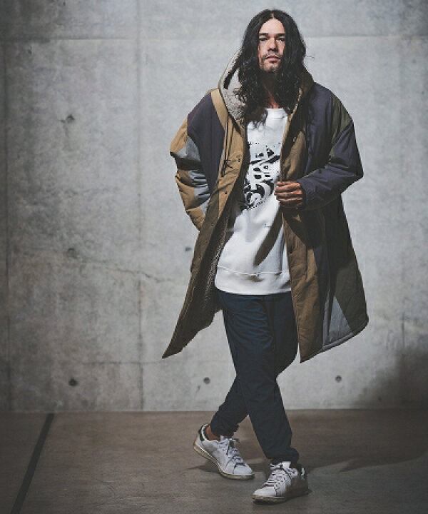 楽天市場】【GLIMCLAP(グリムクラップ)】Patchwork design hoodie coat  