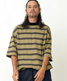 【EGO TRIPPING(エゴトリッピング)】 MOCKNECK VINTAGE BORDER TEE Tシャツ(664003)