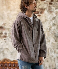 【FACTOTUM(ファクトタム)】Classical Check Switch Hooded Shirts シャツ(FTM-221-015)