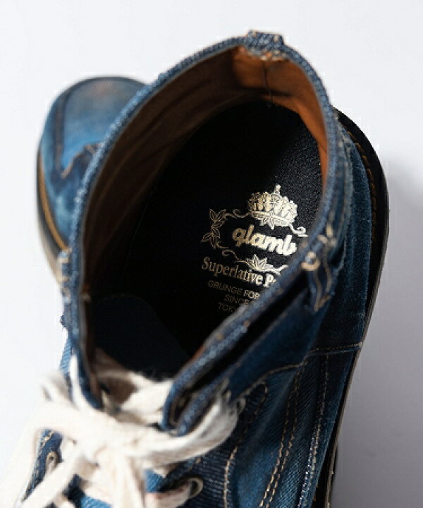楽天市場】【glamb(グラム)】Denim Basket Shoes デニムバスケット 