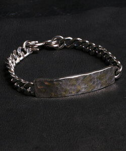 �yVIVIFY(�r�r�t�@�C)�z�y�\��̔�����������1������o�ׁz Back Hallmarks ID Bracelet- Hammered Finish w-gold �u���X���b�g(VFB-190)