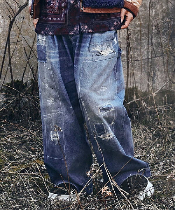 楽天市場】【glamb(グラム)】Grunge Stich Painter Pants グランジ 