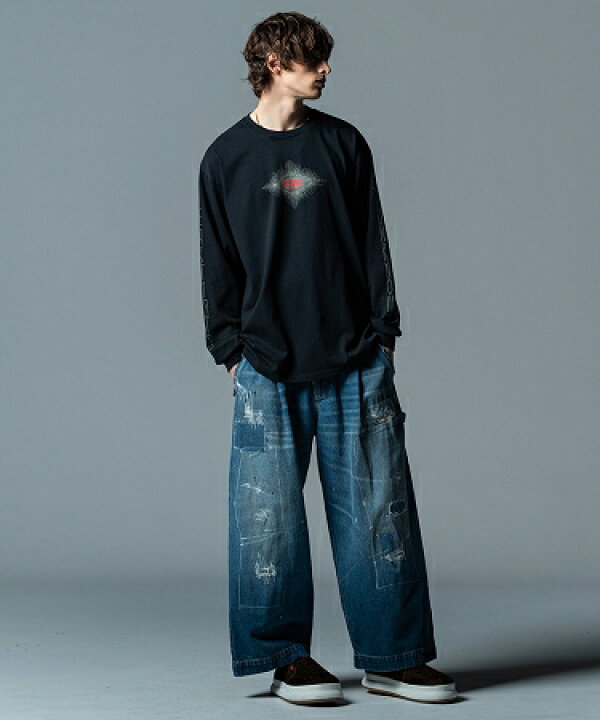 楽天市場】【glamb(グラム)】Grunge Stich Painter Pants グランジ 