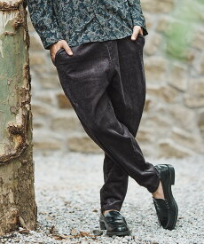 【一部サイズカラー予約販売4月下旬～5月上旬入荷】【CAMBIO(カンビオ)】Middle Wale Corduroy Stretch Soft Sarrouel Tapered Pants テーパードパンツ