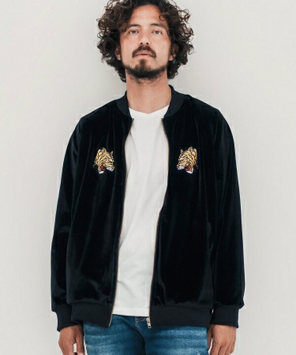楽天市場】【CAMBIO(カンビオ)】 Tiger Embroidery Velor Souvenir 