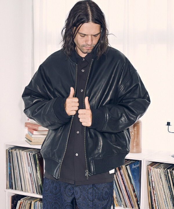 楽天市場】【ADAM PATEK(アダムパテック)】goat leather looose MA1 