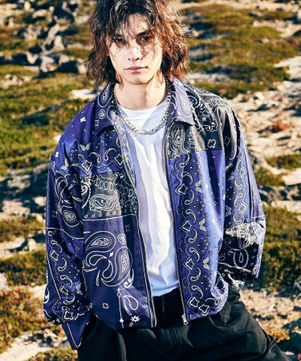 楽天市場】【glamb(グラム)】Big Paisley Blouson ビッグペイズリー 