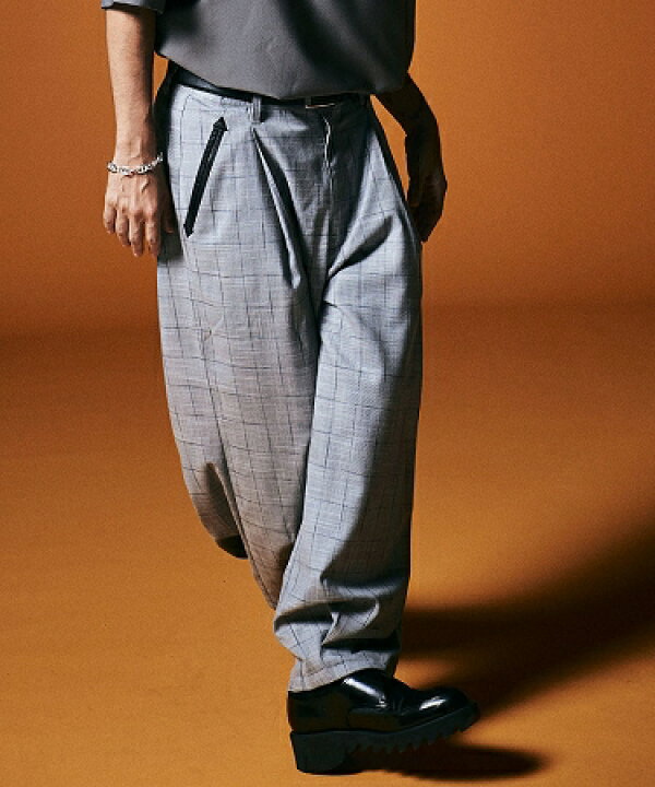 楽天市場】【glamb(グラム)】Windowpane Easy Pants ウィンドウペーン 