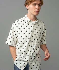 【MROLIVE(ミスターオリーブ)】RAYON & LINEN DOT CLOTH -TACK DRAPE SHIRT シャツ(M231151)