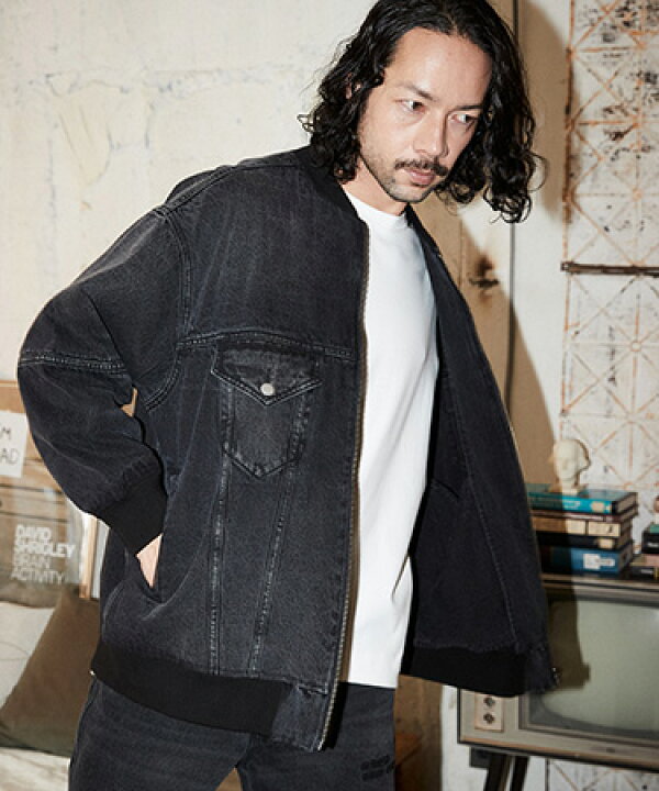 楽天市場】【ADAM PATEK(アダムパテック)】 blast looose denim MA-1 