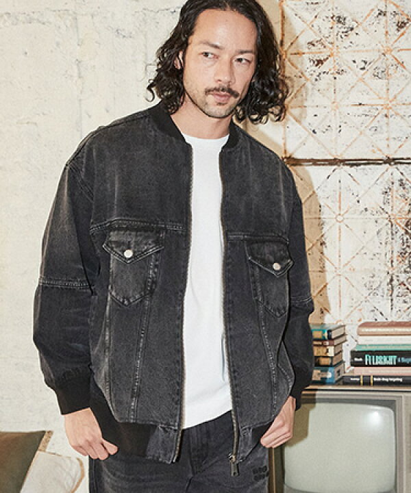 楽天市場】【ADAM PATEK(アダムパテック)】 blast looose denim MA-1 