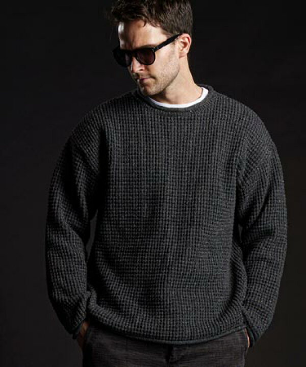 楽天市場】【wjk】waffle roll crew knit ニット(6312 kw53c) : CAMBIO
