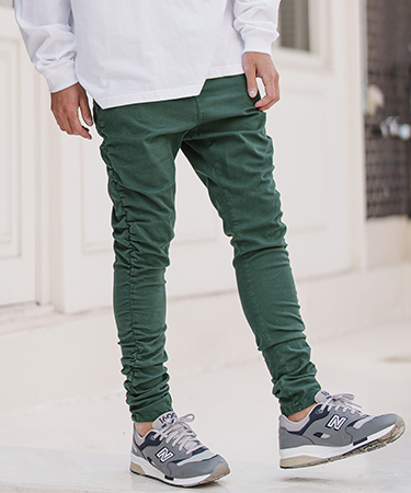 mp11128-Shirring Design Color Pants パンツ-
