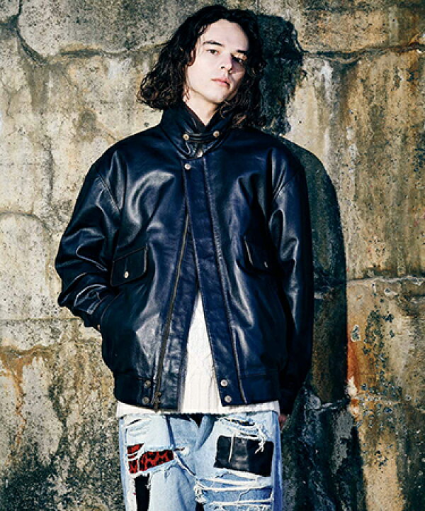 楽天市場】【glamb(グラム)】Chin Strap Leather Blouson チン 