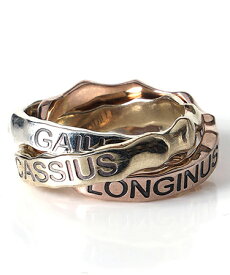【VIVIFY(ビビファイ)】【予約販売ご注文から1ヶ月後出荷】 EVANGELION Crashed Concrete Trichromatic Triple Ring(Silver＆Yellow silver&Pink silver) 3連リング(VRE-A109a)