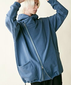 【rehacer(レアセル)】Slant Zip Hoodie パーカー(01230400012)