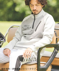 �yfelkod(�t�B���R�b�h)�zQuilting Mix Cardboard Knit Half Zip Pullover �J�b�g�\�[(F23A230)