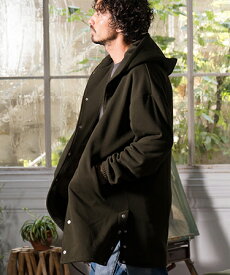 【ANGENEHM(アンゲネーム)】Shaggy lining material open-front hoodie フードコート(AG01-018acd)