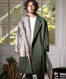 【ANGENEHM(アンゲネーム)】Different materials combination coat コート(AG01-028acd)