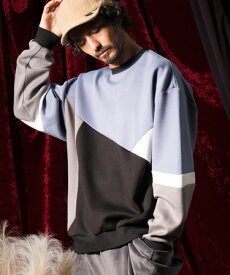 【ANGENEHM(アンゲネーム)】Double knit material switching design pullover プルオーバー(AG01-013acd)