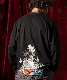 【ANGENEHM(アンゲネーム)】Botanical print long sleece cut sew カットソー(AG01-030acd)