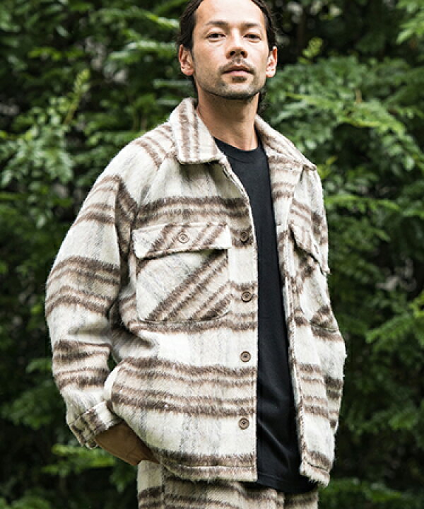 楽天市場】【CAMBIO(カンビオ)】Check Shaggy CPO Jacket CPO 
