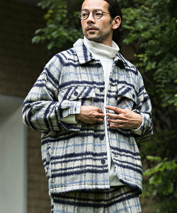 楽天市場】【CAMBIO(カンビオ)】Check Shaggy CPO Jacket CPO 