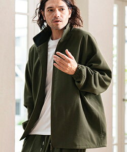 yCAMBIO(JrI)zSlightly Brushed TR Stand Collar Jacket X^hJ[WPbg(A15623cmb)