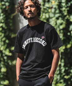 【1minute 1second(ワンミニットワンセカンド)】arch & patch 7oz open end half sleeve cut sew Tシャツ(1M23W340)