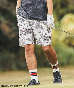 �y1minute 1second(�����~�j�b�g�����Z�J���h)�z bandana pattern nylon cargo shorts �J�[�S�V���[�g�p���c(1M24H160)