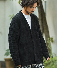 【CAMBIO(カンビオ)】3D Jacquard Knit Cardigan ニットカーディガン(PF-241-001)