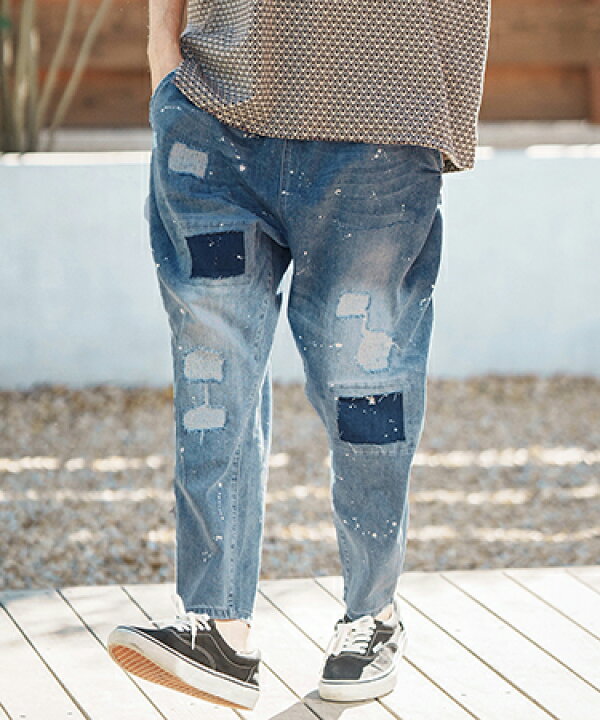楽天市場】【CAMBIO(カンビオ)】Distressed Balloon Silhouette Denim 
